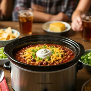 Crockpot Chili Recipe for Large Gatherings